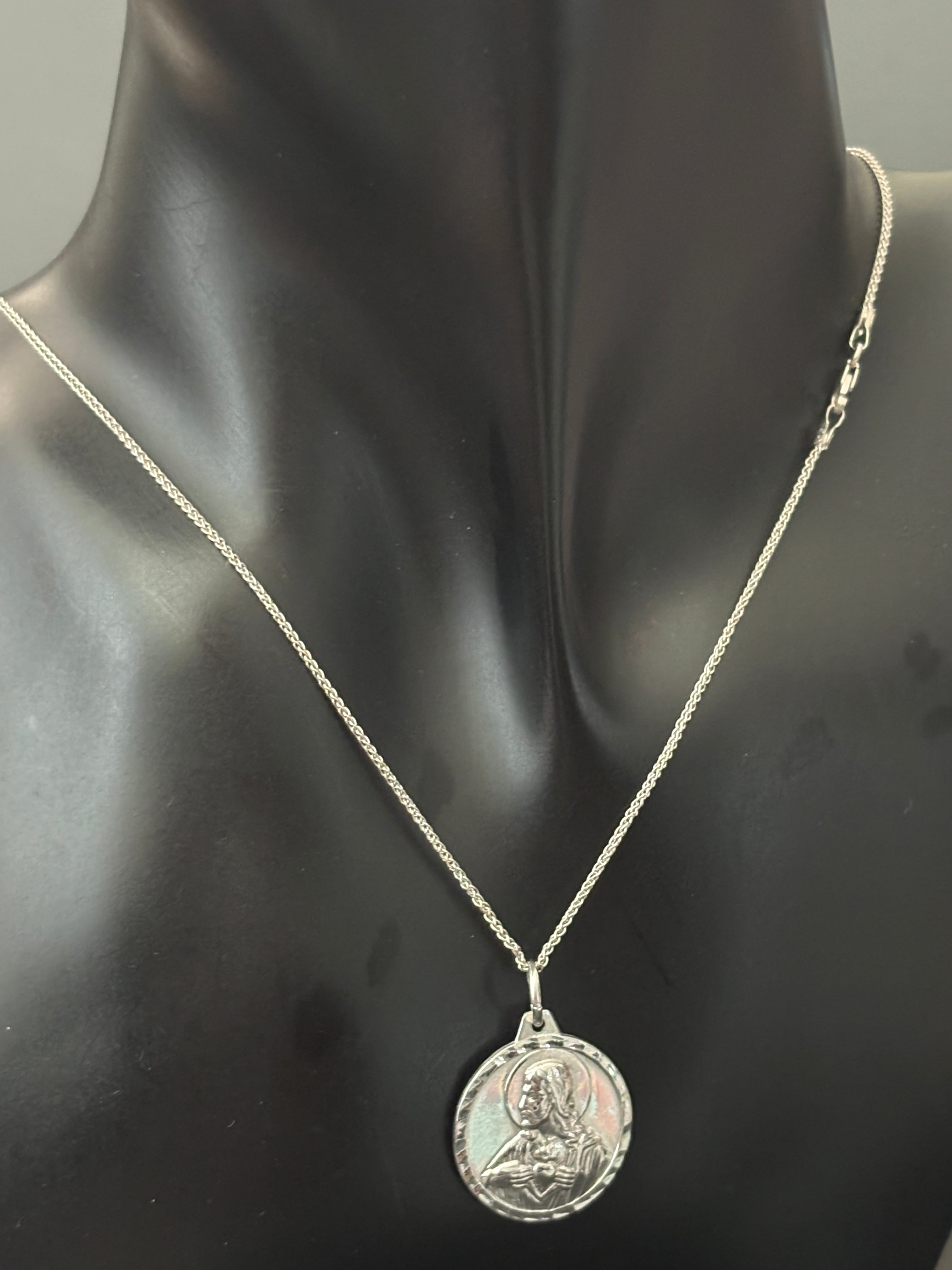 White Gold Religious Necklace