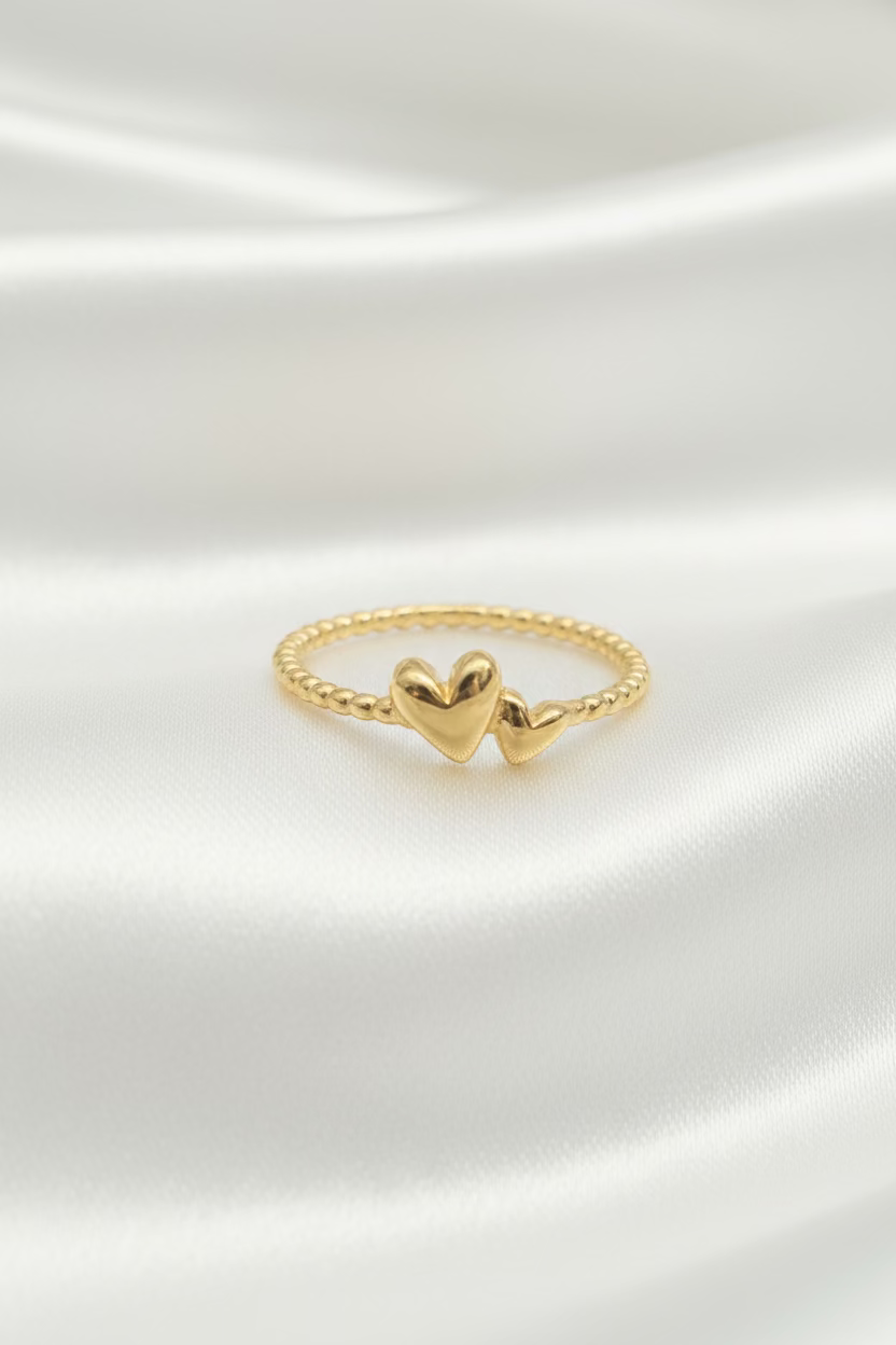 Size 6.5 Bubble Ring with Heart