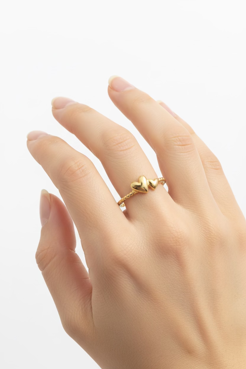 Size 6.5 Bubble Ring with Heart