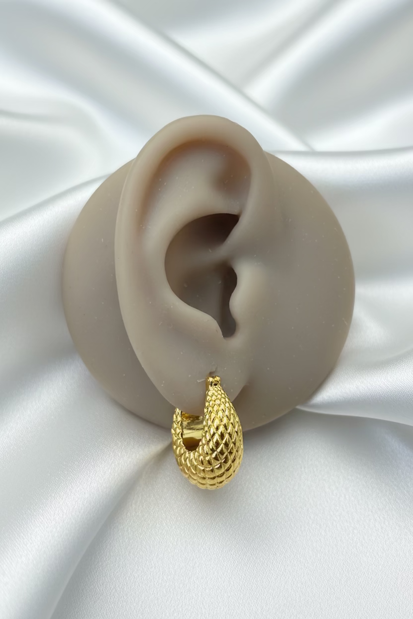 Dia Cut Chunky Earring