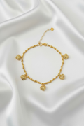 Bamboo Heart Charm Bracelet